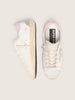 Super-Star cuir argenté / rose