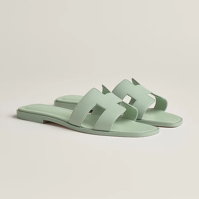 Hermes - Claquettes Vert d'eau